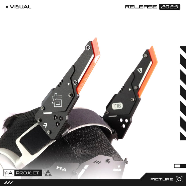 Headband/Headphone Futuristic Mecha Horn Antenna Pair Attachment pieces AERIAL-T16 Hover Image