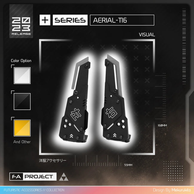 Headband/Headphone Futuristic Mecha Horn Antenna Pair Attachment pieces AERIAL-T16 Main Image
