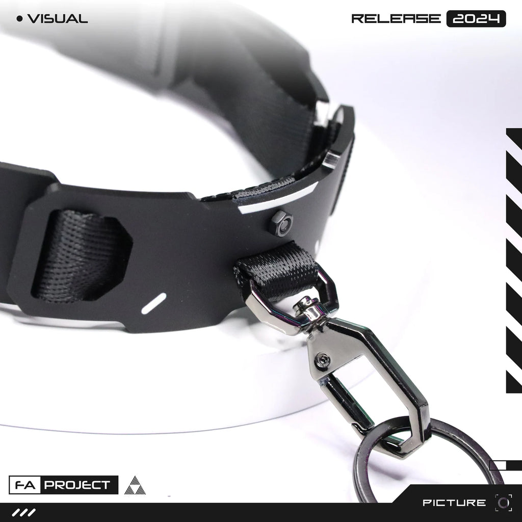 Armored Choker collar necklace with Snaphook Futuristic Mecha NC-H15