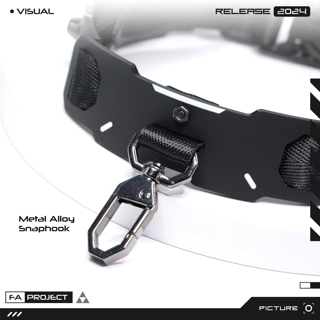 Armored Choker collar necklace with Snaphook Futuristic Mecha NC-H15