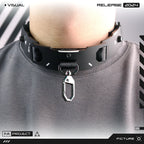 Armored Choker collar necklace with Snaphook Futuristic Mecha NC-H15