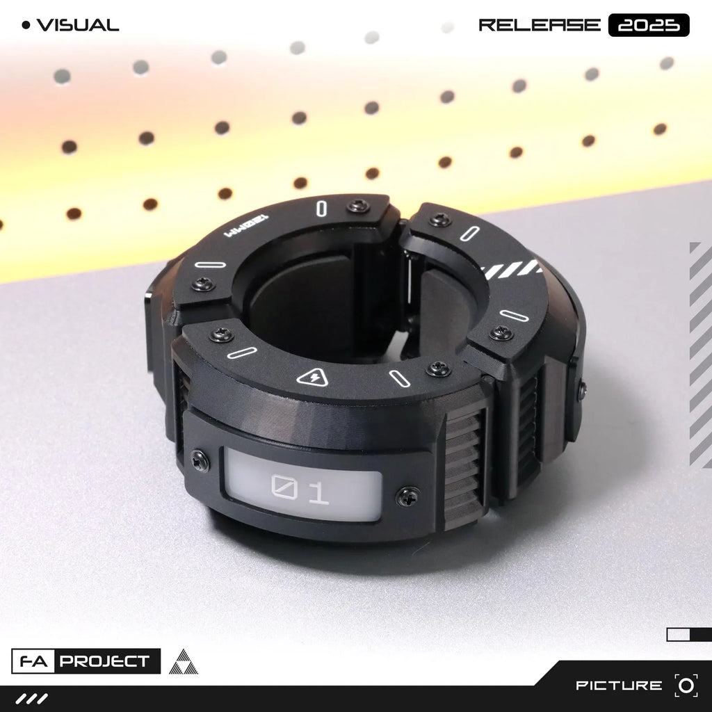 Armored Dual LED Cuff Bracelet Wrist Shackles Magnetic Enclosure LOC-312 [BLACK]