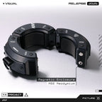 Armored Dual LED Cuff Bracelet Wrist Shackles Magnetic Enclosure LOC-312 [BLACK]