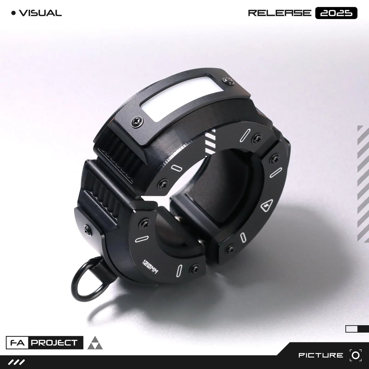 Armored Dual LED Cuff Bracelet Wrist Shackles Magnetic Enclosure LOC-312 [BLACK]