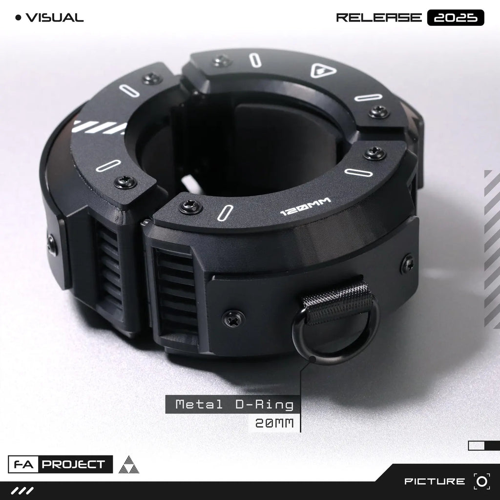 Armored Dual LED Cuff Bracelet Wrist Shackles Magnetic Enclosure LOC-312 [BLACK]