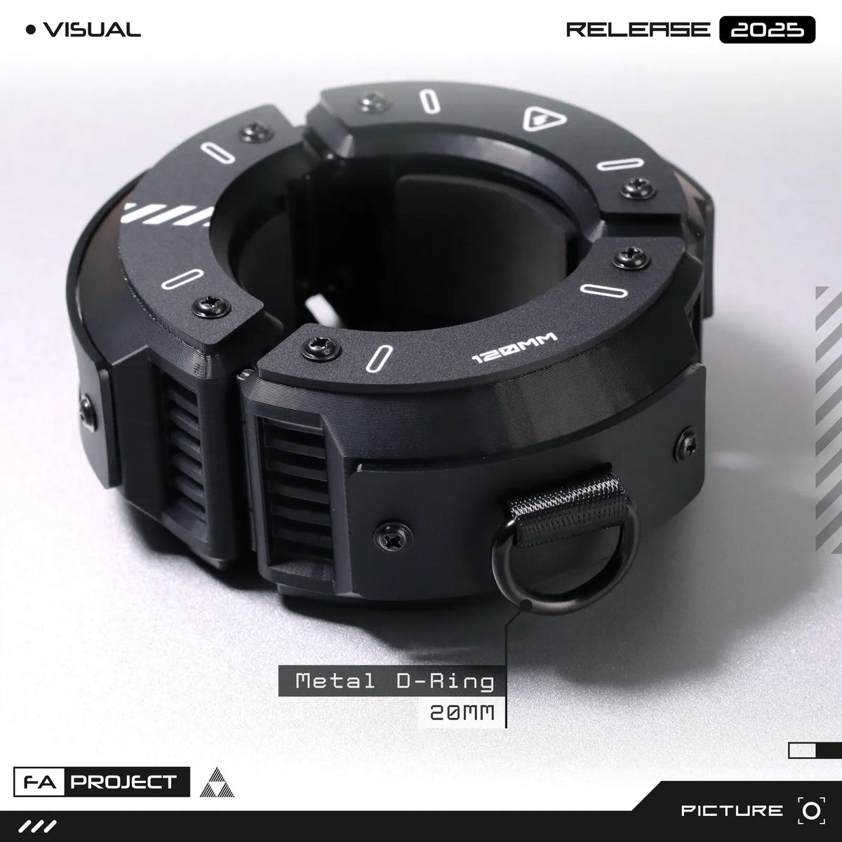 Armored Dual LED Cuff Bracelet Wrist Shackles Magnetic Enclosure LOC-312 [BLACK]