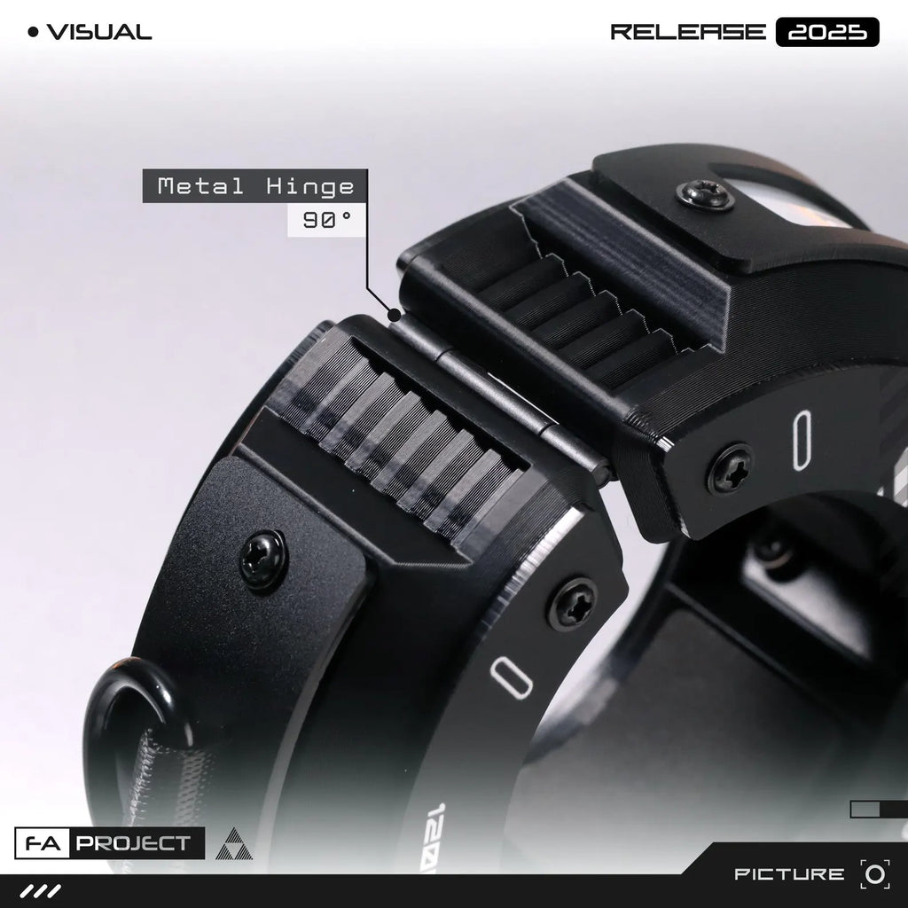 Armored Dual LED Cuff Bracelet Wrist Shackles Magnetic Enclosure LOC-312 [BLACK]