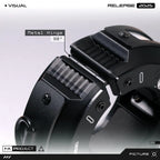 Armored Dual LED Cuff Bracelet Wrist Shackles Magnetic Enclosure LOC-312 [BLACK]