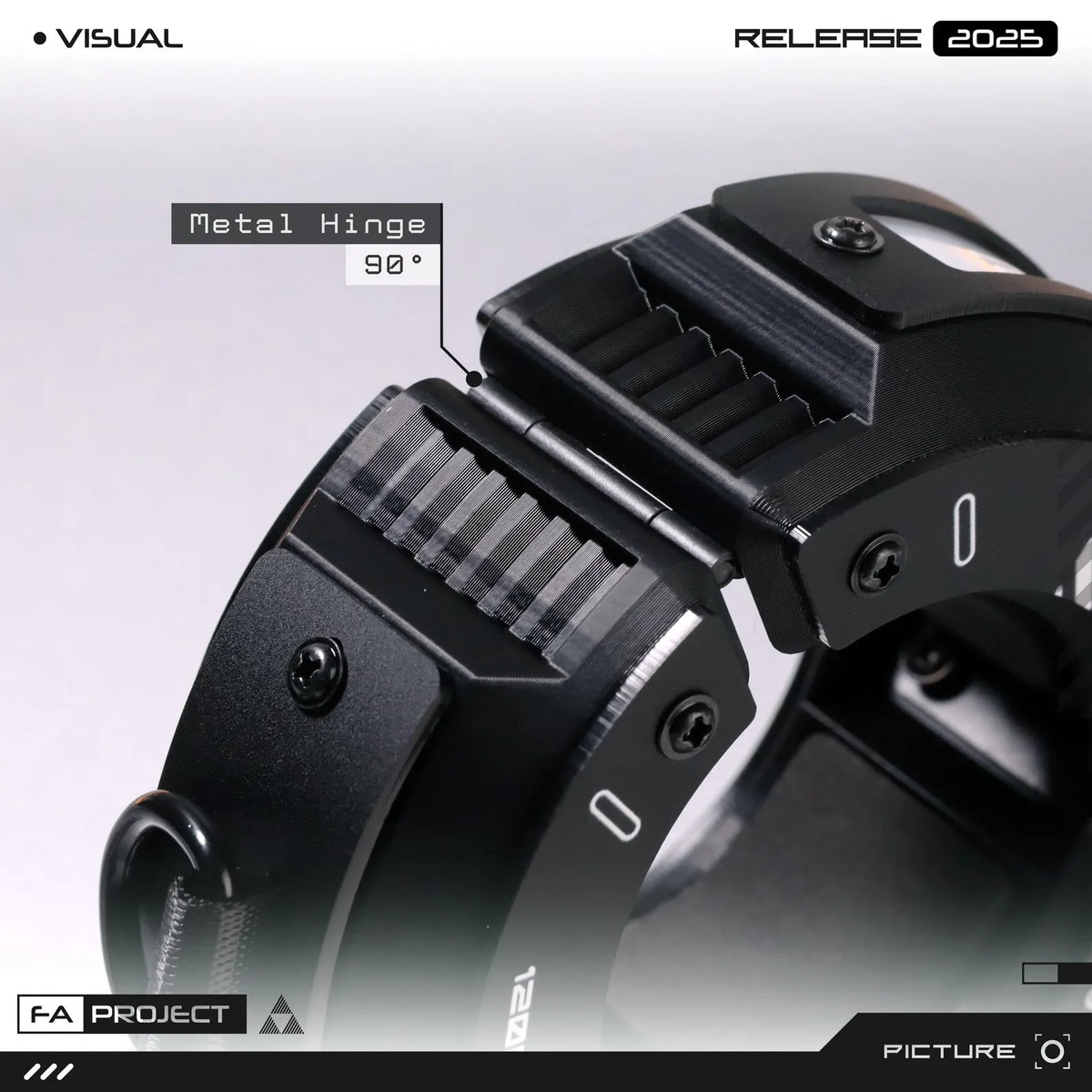 Armored Dual LED Cuff Bracelet Wrist Shackles Magnetic Enclosure LOC-312 [BLACK]