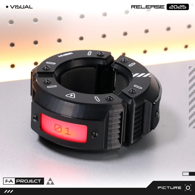 Armored Dual LED Cuff Bracelet Wrist Shackles Magnetic Enclosure LOC-312 [BLACK] Hover Image